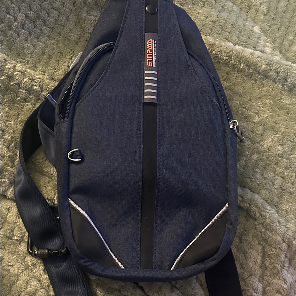 Navy travel cross body bag